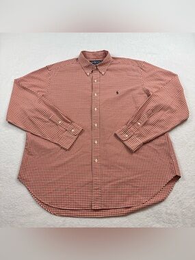 Ralph Lauren Oxford cloth shirt men’s Sz xxl red plaid classic fit button down